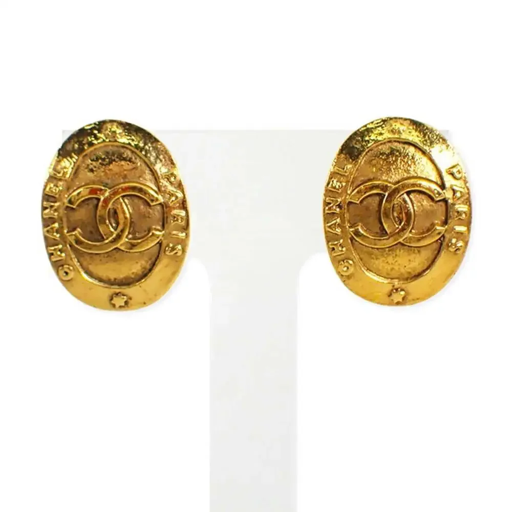 CHANEL Logo Earrings